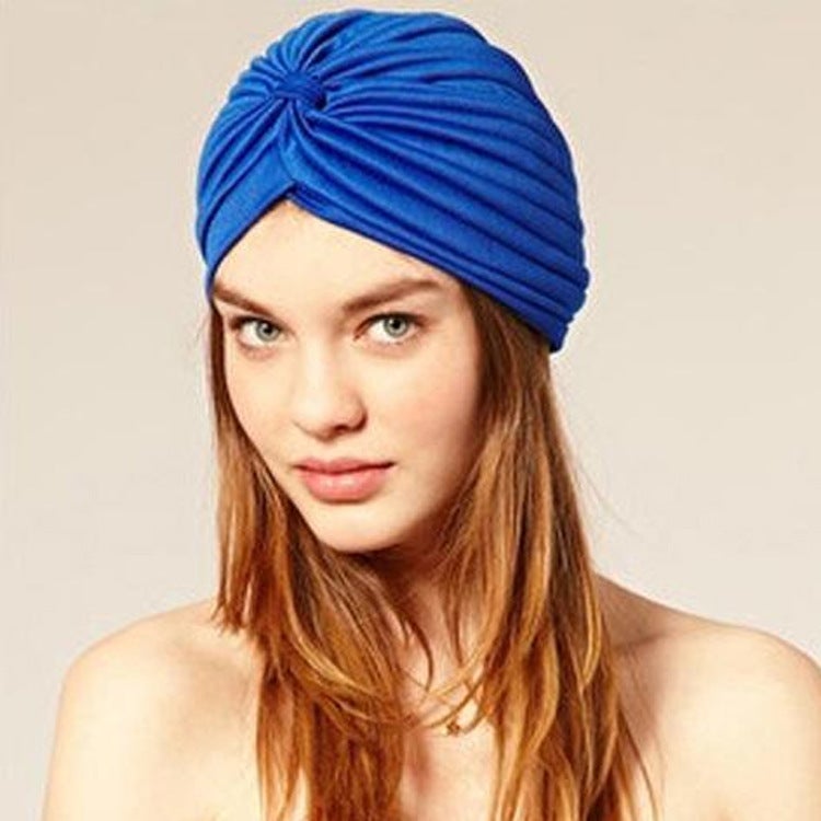 Trendy Men And Women Solid Color Stretch Pullover Hat Turtle Hat Watermelon Hat Indian Hat Women'S Yoga Hat Baotou Moon Hat - Image 2