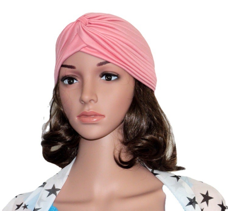Trendy Men And Women Solid Color Stretch Pullover Hat Turtle Hat Watermelon Hat Indian Hat Women'S Yoga Hat Baotou Moon Hat - Image 4