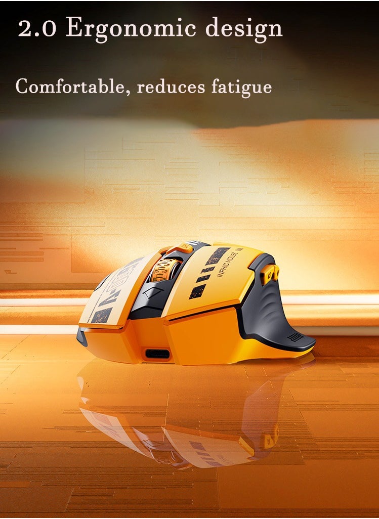 inphic - Wireless Bluetooth Mouse Gaming Mouse Computer Rechargeable (BT 5.0/4.0+2.4Ghz) Performance Mouse With Ultra Fast Scrolling Pale For PC Gaming Computer Mice with USB Receiver - Image 1