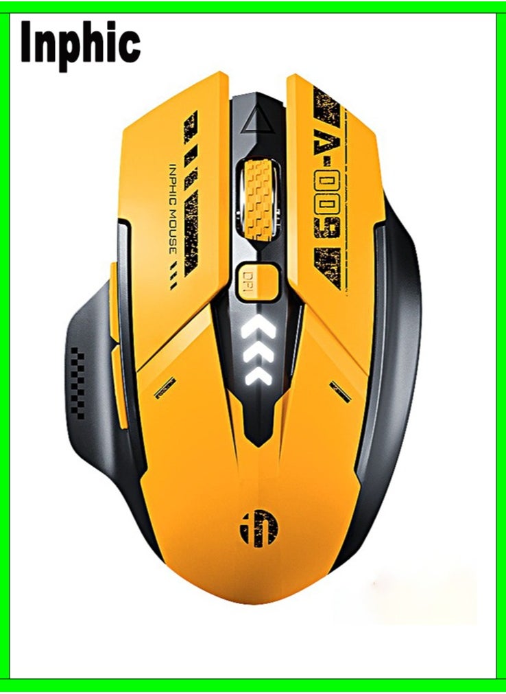 inphic - Wireless Bluetooth Mouse Gaming Mouse Computer Rechargeable (BT 5.0/4.0+2.4Ghz) Performance Mouse With Ultra Fast Scrolling Pale For PC Gaming Computer Mice with USB Receiver - Image 1