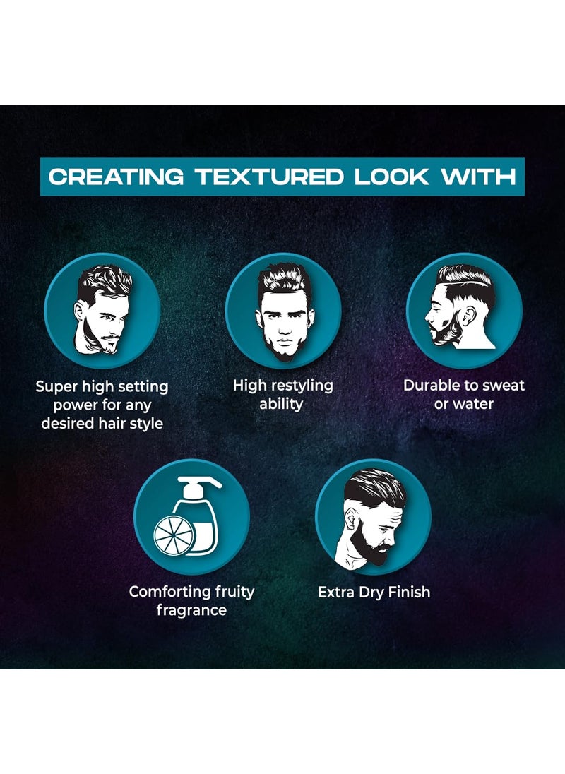 GATSBY Gatsby Japan Texturizing Clay Mat Lift For Super Strong Hold More Volume Extra Dry Look Stylish Matte Finish Anytime Restylable Hair Styling Clay Wax Hair Wax For Men 75gm  - Image 4