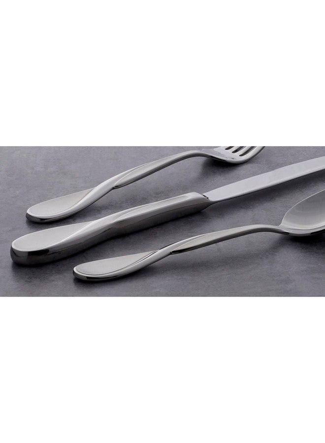 Oneida Satin Aquarius 5 Piece Fine Flatware Set, Service for 1 18/10 Stainless Steel, Silver - Image 4