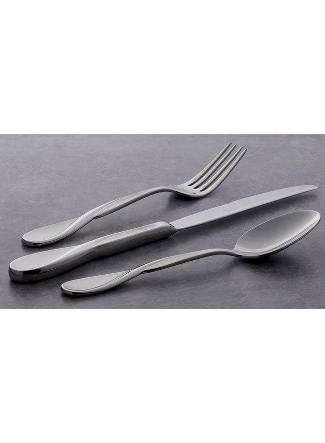Oneida Satin Aquarius 5 Piece Fine Flatware Set, Service for 1 18/10 Stainless Steel, Silver - Image 5