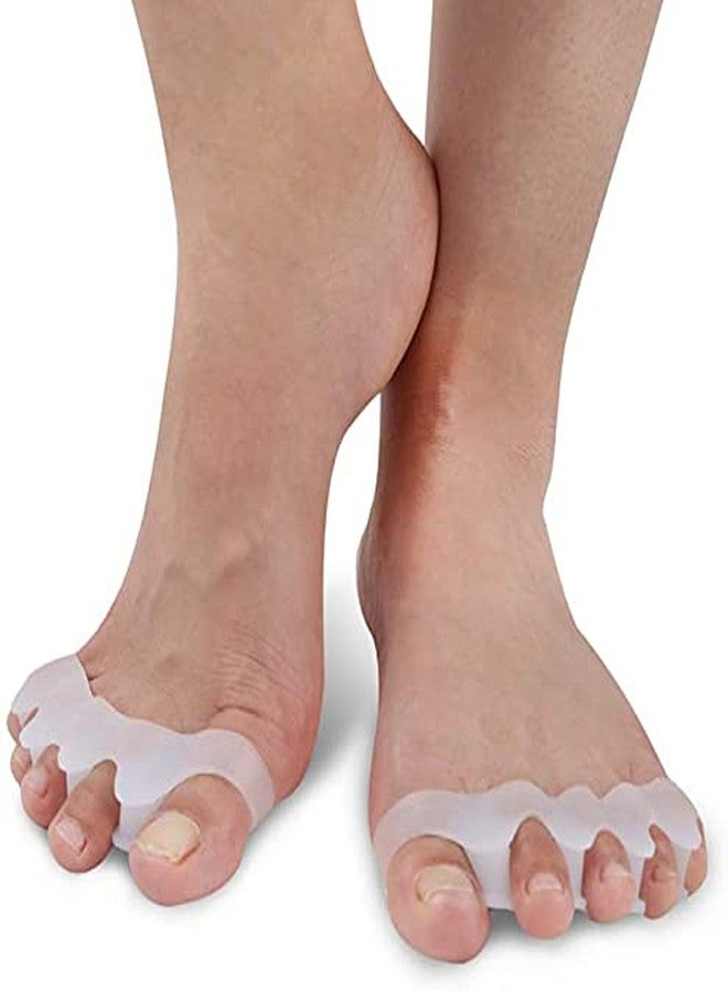 OAN Toe Separator, Spreader, Spacer & Divider for Therapeutic Relief from Bunions, Plantar Fasciitis, Hammer Toes & other Foot Conditions, Spa & Pedicures for Men and Women (2 Pair,Non toxic) - Image 1