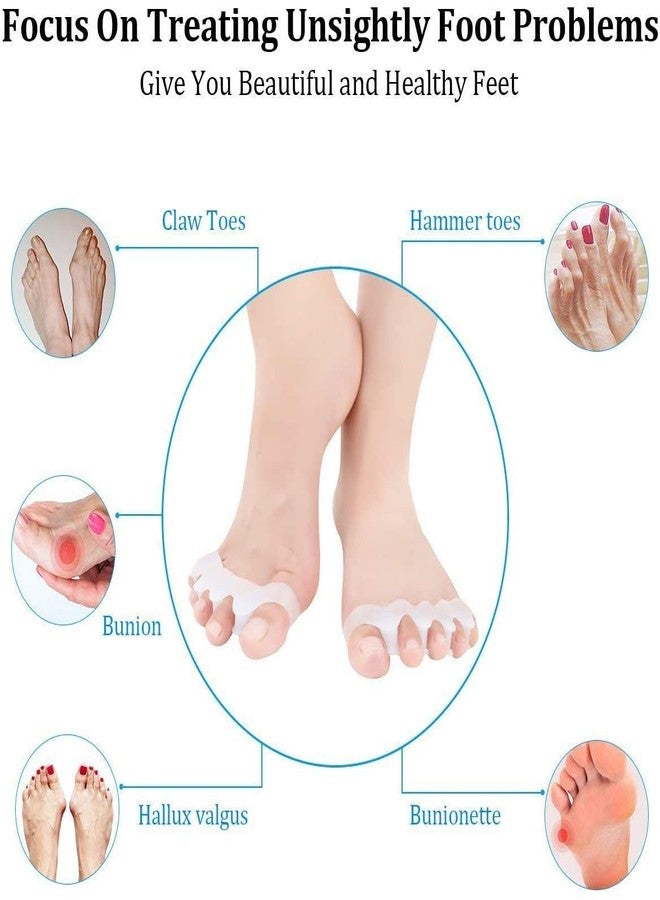 OAN Toe Separator, Spreader, Spacer & Divider for Therapeutic Relief from Bunions, Plantar Fasciitis, Hammer Toes & other Foot Conditions, Spa & Pedicures for Men and Women (2 Pair,Non toxic) - Image 2