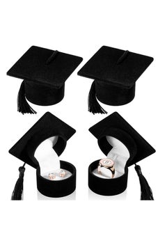 واي آند دي 4 Pcs High School Graduation Hat Ring Box for Jewelry Gift Class Creative Earring 2023 Grad Celebration Party Supplies  - Image 1