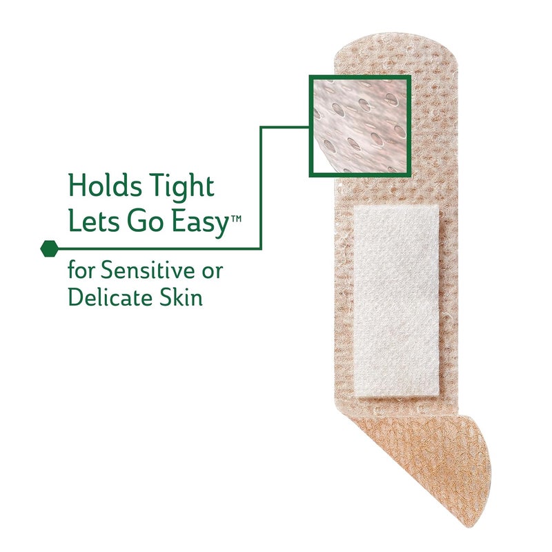 Curad Truly Ouchless Silicone Adhesive Bandages Fabric Bandages For Delicate Sensitive Skin 34X3 50 Count - Image 3