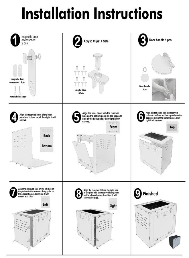 maiyuolg Reptile Tank Reptile Enclosure 12"x12"x18" Reptile Terrarium Lizard Tank Jumping Spider Enclosure - Acrylic Habitat with Ventilation for Lizards, Snakes & Spiders - Image 5