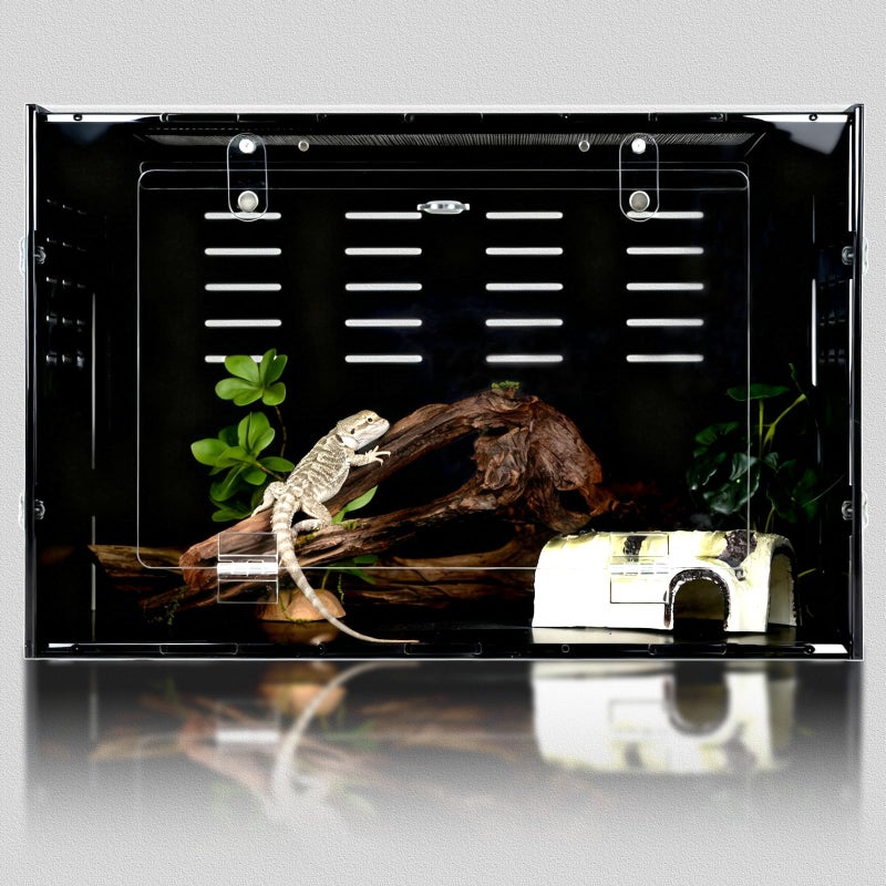 maiyuolg Reptile Tank Reptile Enclosure 12"x12"x18" Reptile Terrarium Lizard Tank Jumping Spider Enclosure - Acrylic Habitat with Ventilation for Lizards, Snakes & Spiders - Image 1