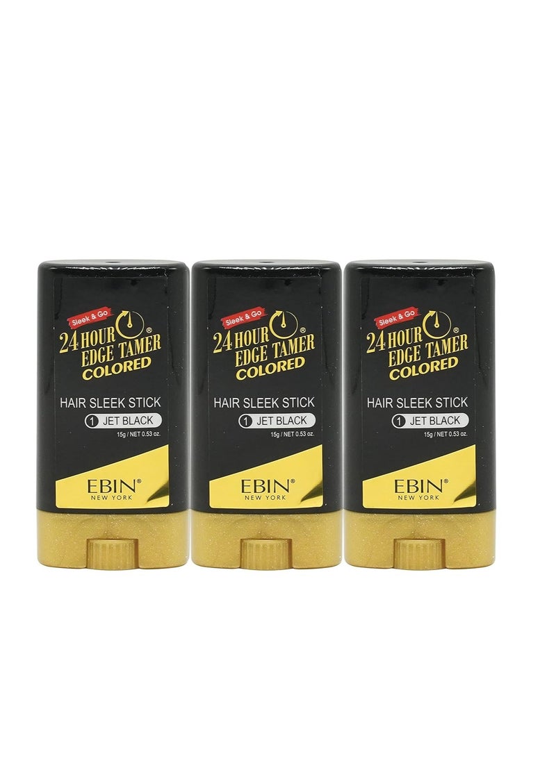 EBIN NEW YORK EBIN NEW YORK 24 Hour Colored Sleek Stick_Jet Black 3pack | | Sleek & Go, No Flacking, No Build Up and White Residue  - Image 1