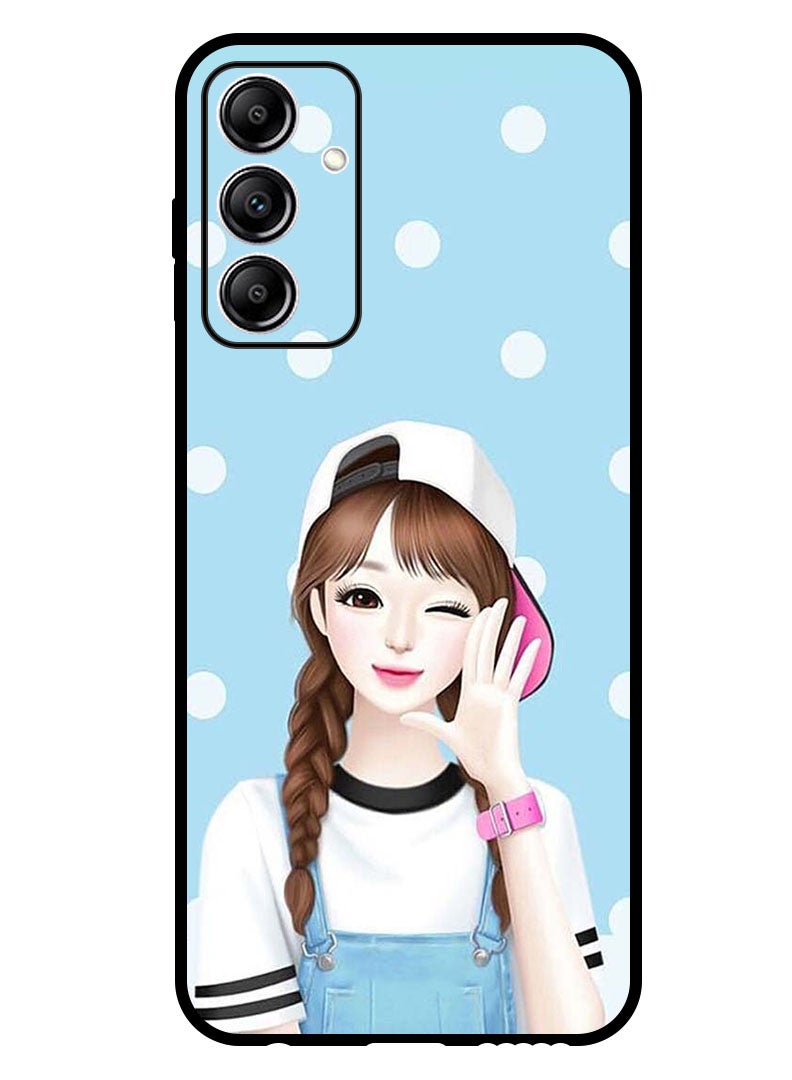 Theodor Protective Case Anti Scratch Shock Proof Bumper Cover For Samsung Galaxy A25 Girl Wear Cap  - Image 1