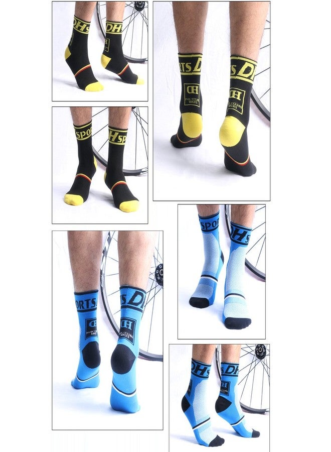 VWU Mens Womens Sports Socks Athletic Socks for Running Cycling Basketball Hiking, 1301 - Image 3