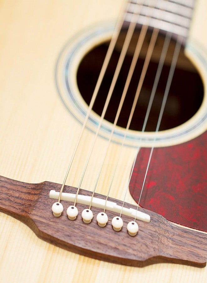 Blisstime 6 String Acoustic Guitar Bone Bridge Saddle and Nut Made of Real Bone for Acoustic Folk Guitar - Image 4