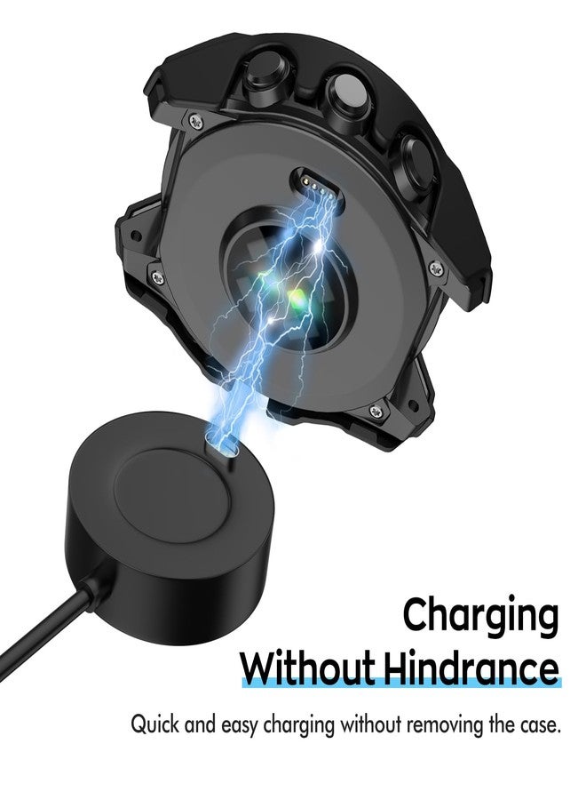 ISABAKE Fenix 8 51mm Solar Watch Case Cover,TPU Bumper Screen Protector Hard PC Full Protection Cover Compatible with Garmin Fenix 8 51mm Solar (Not for Fenix 8 51mm Amoled) - Image 4