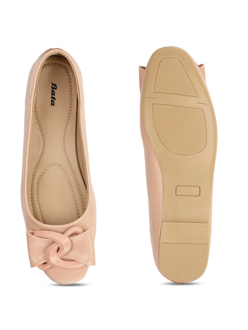 Bata Zola Ballerina E 24 Women's Nude Ballerina - 5 UK (5510099) - Image 4