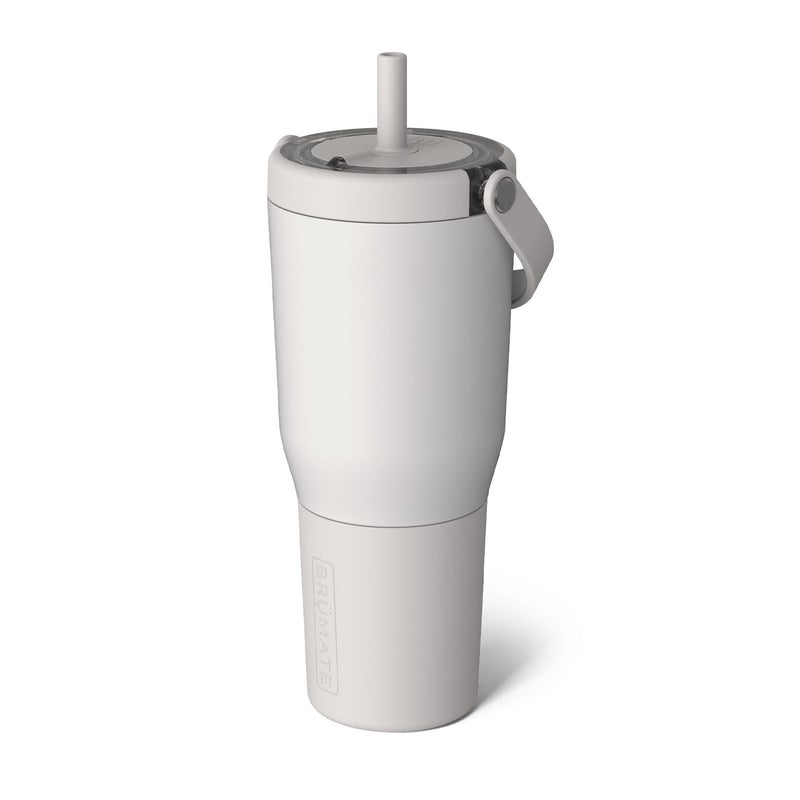 BrÃ¼Mate Resa 35oz 100% Leakproof Travel Tumbler with Handle & Straw | Flexible SoftSip Straw | Silicone Sleeve for Durability | Stainless Steel | Cup Holder & Travel Friendly Water Bottle | (Dune) - Image 1