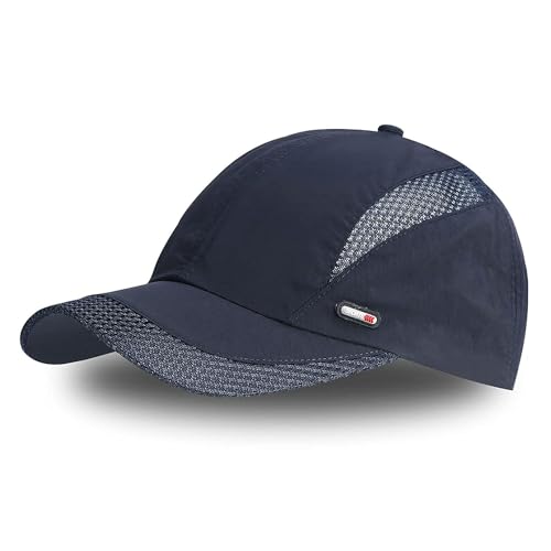 Alexvyan Breathable Net Men Sun Visor Cap Baseball Adjustable Sport Summer Caps for Golf Tennis Cricket Cycling Running Gym - Sun UV Protection (Blue) - Image 1