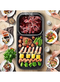 Electric BBQ Grill Hot Pot, Electric BBQ Roasting Pans, Smokeless, Non Stick, Temperature Control Hotpot Grill with Oil Sprayer and Brush, Suitable for 2-6 People Gatherings - pzsku/Z4BCFA81F8EBA83A7B270Z/45/_/1716948837/cfcd51ce-9906-43e3-b138-e4e8cb4886c6