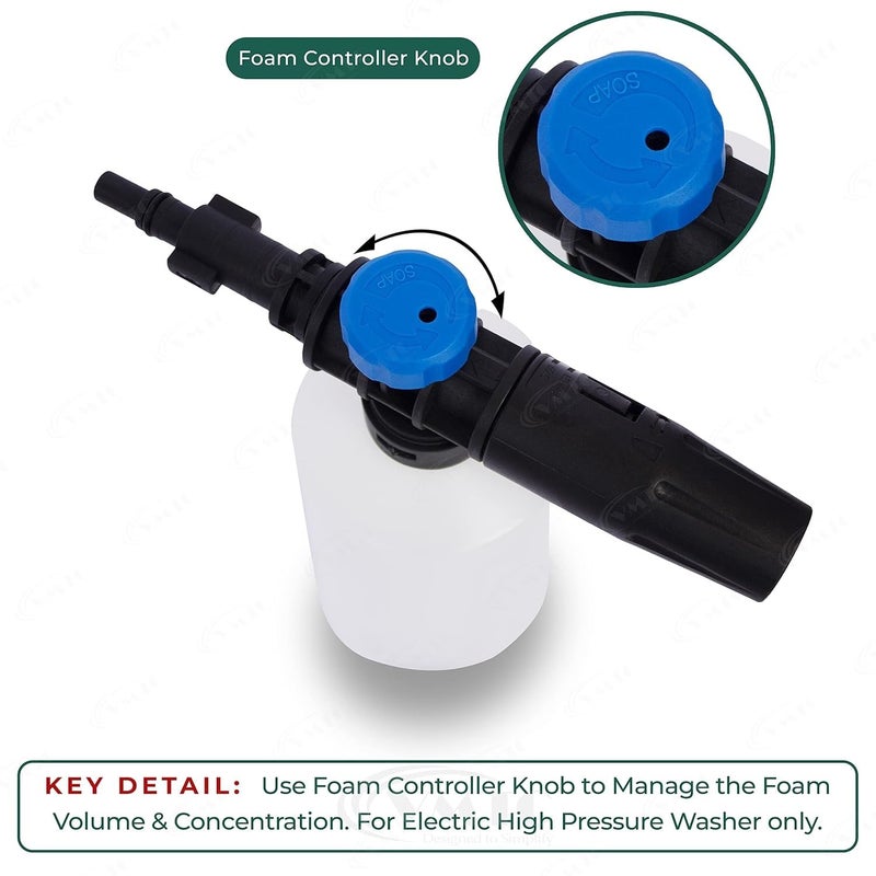 FIELDSTAR Adjustable Bosch Foam Cannon Nozzle Lance 700ml | High Pressure Car Washer Accessory for Bosch Aquatak/AQT Series - Image 2