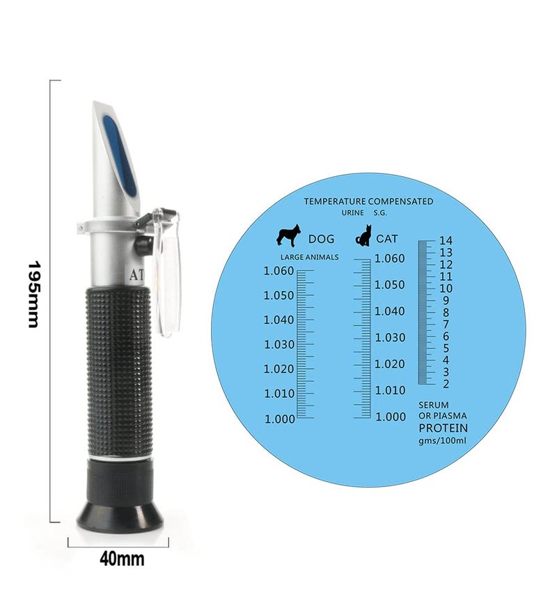 BOWONG Clinical Refractometer Veterinary Hand-Held Refractometer Vet Veterinary Medicine RHC-300 Serum Protein Urine Density for pet Dog (Large Animal) and cat - Image 3
