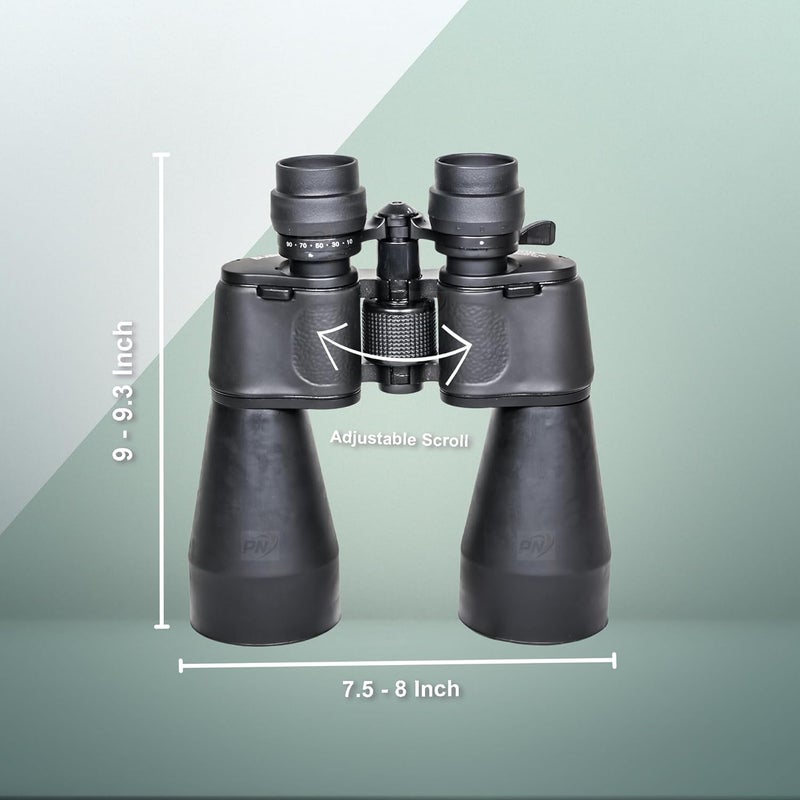 PN AVAN Power View Zoom 10x30x50x70x90 Super High-Powered Surveillance Binocular for Adults, Waterproof & Fogproof, for Hunting, Birdwatching, and Outdoor Activites, (Black Color) - Image 4