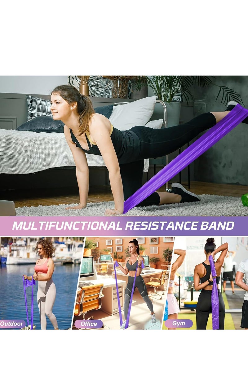 Flushrenic 1.5M Resistance Bands Set, Workout Resistance Bands Set for Women Men, Ideal for Strength Training,Yoga,Gym,Pilates - Image 5