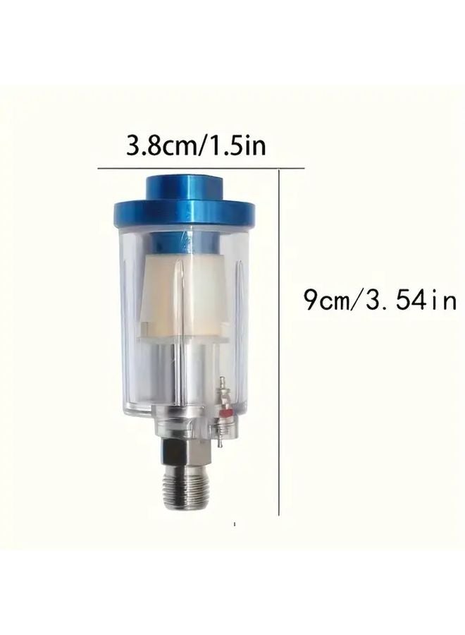 1pc Oil Water Separator Filter With Transparent Cup 1 4 Inch Thread For Air Compressor Spray Gun - Image 3