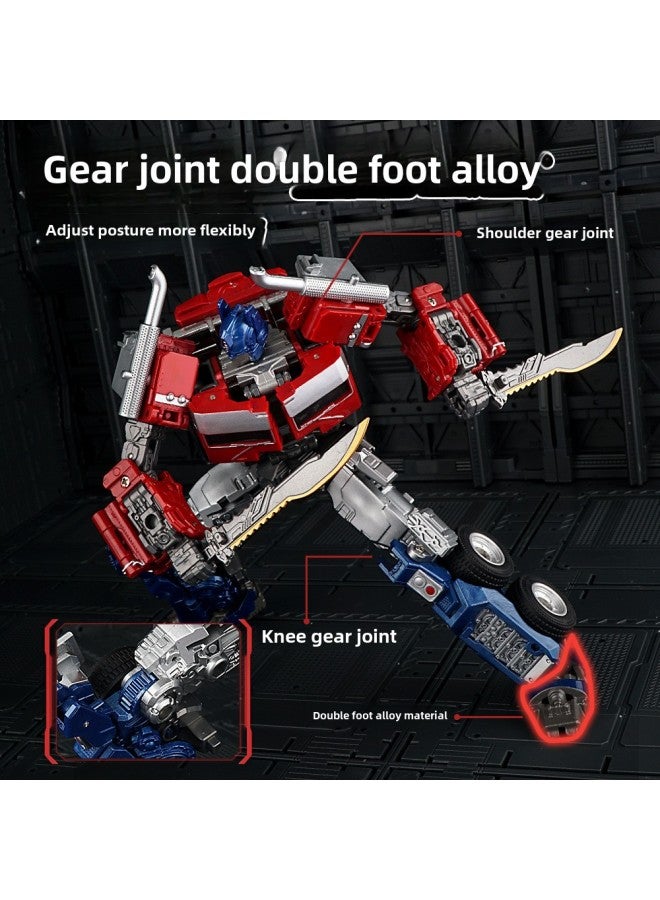 Jingke Seven Generations Commander-in-Chief Deformation Toy Alloy Hand-made Model King Kong Optimus Prime Big Pillar Boy Autobots Change 7-Color:Original Color Optimus Prime + Big Ax Sword - Image 5