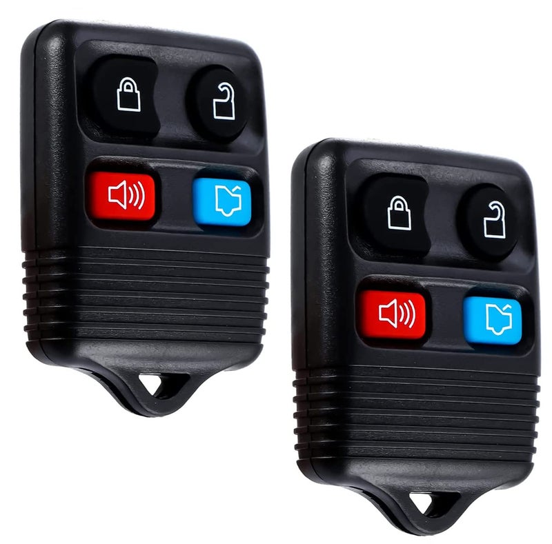 Pilida Keyless Entry Remote Clicker Control Replacement Fit for Escape Focus Fusion Mustang Taurus Explorer Lincoln Mercury 4 Button Car Key Fob CWTWB1U345 Pack of 2