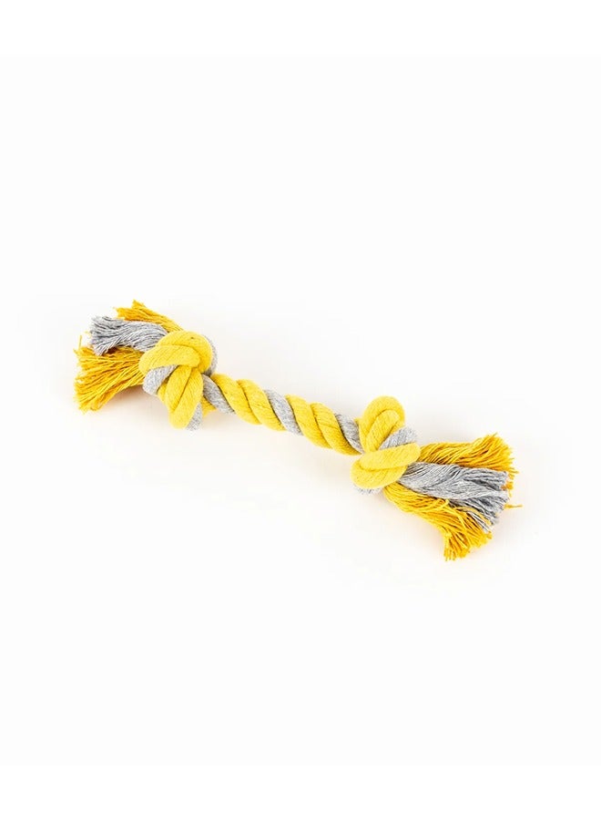 Dog Rope Chew Toys Puppy Teething Toys for Anxiety Relief Dog Toys for Aggressive Chewers Durable Washable Ropes for Small Medium Large Dog（yellow） - Image 1