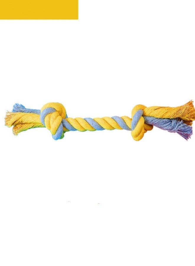 Dog Rope Chew Toys Puppy Teething Toys for Anxiety Relief Dog Toys for Aggressive Chewers Durable Washable Ropes for Small Medium Large Dog（yellow） - Image 2