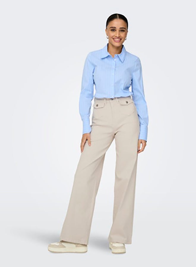 ONLY ONLY Womens Hope Highwaist Wide Leg Pocket Pants  - Image 1