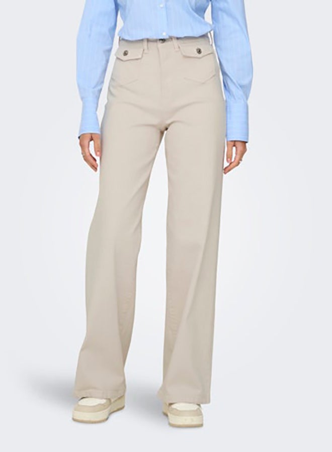 ONLY ONLY Womens Hope Highwaist Wide Leg Pocket Pants  - Image 2