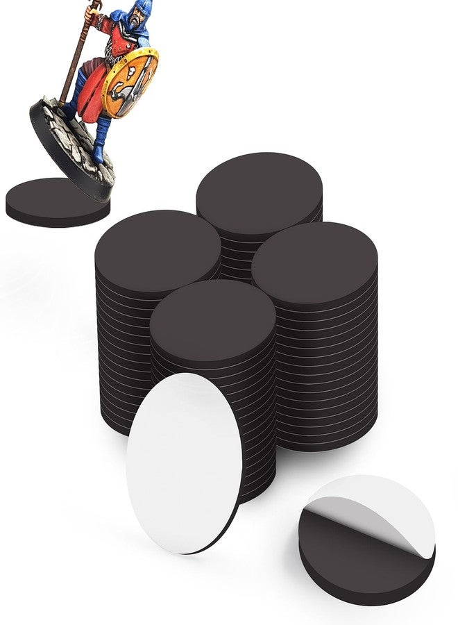Evemodel Miniature Magnetic Self-adhensive Round Bases for Wargames Flexible Sticky Magnets (Round 32mm-70pcs) - Image 1
