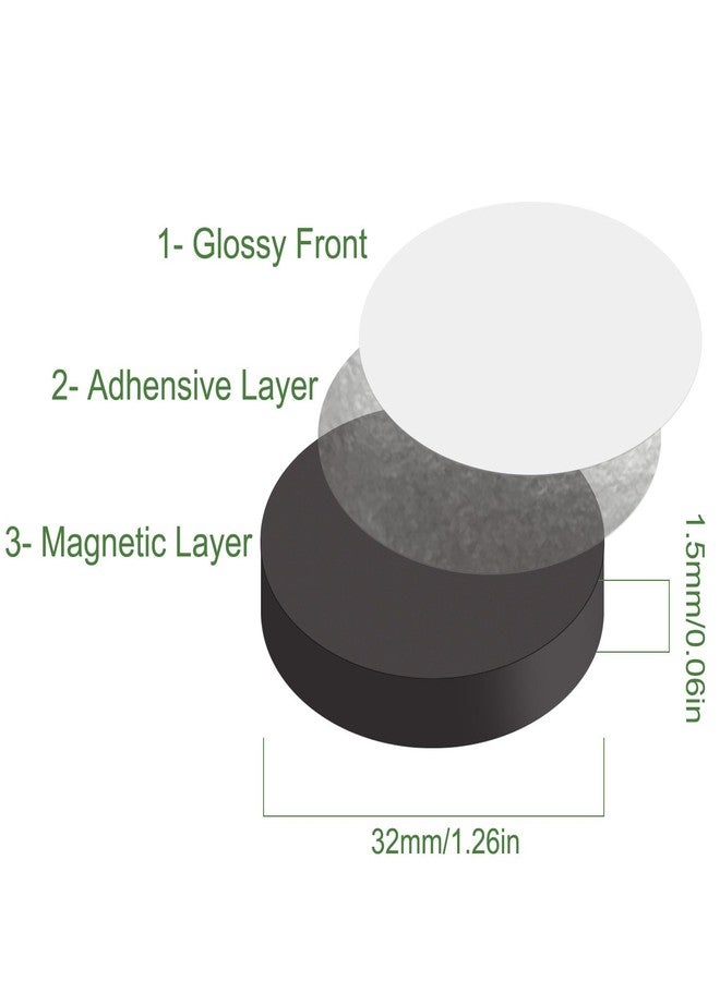 Evemodel Miniature Magnetic Self-adhensive Round Bases for Wargames Flexible Sticky Magnets (Round 32mm-70pcs) - Image 5
