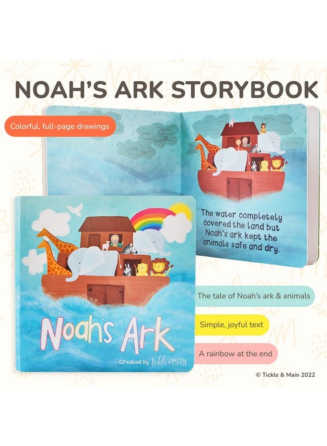 Tickle & Main 5 Pieces Noah's Ark Registry Gift Sets for 0-12 Months Baby, Newborn Hooded Towel Set, Storybook with 3 Squirt Toys - Image 3