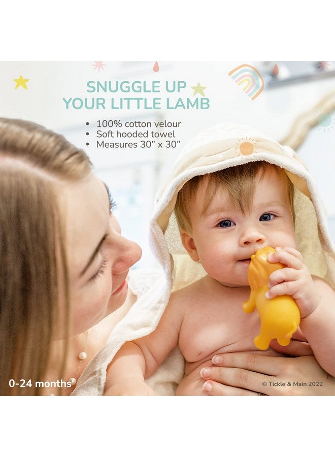 Tickle & Main 5 Pieces Noah's Ark Registry Gift Sets for 0-12 Months Baby, Newborn Hooded Towel Set, Storybook with 3 Squirt Toys - Image 4