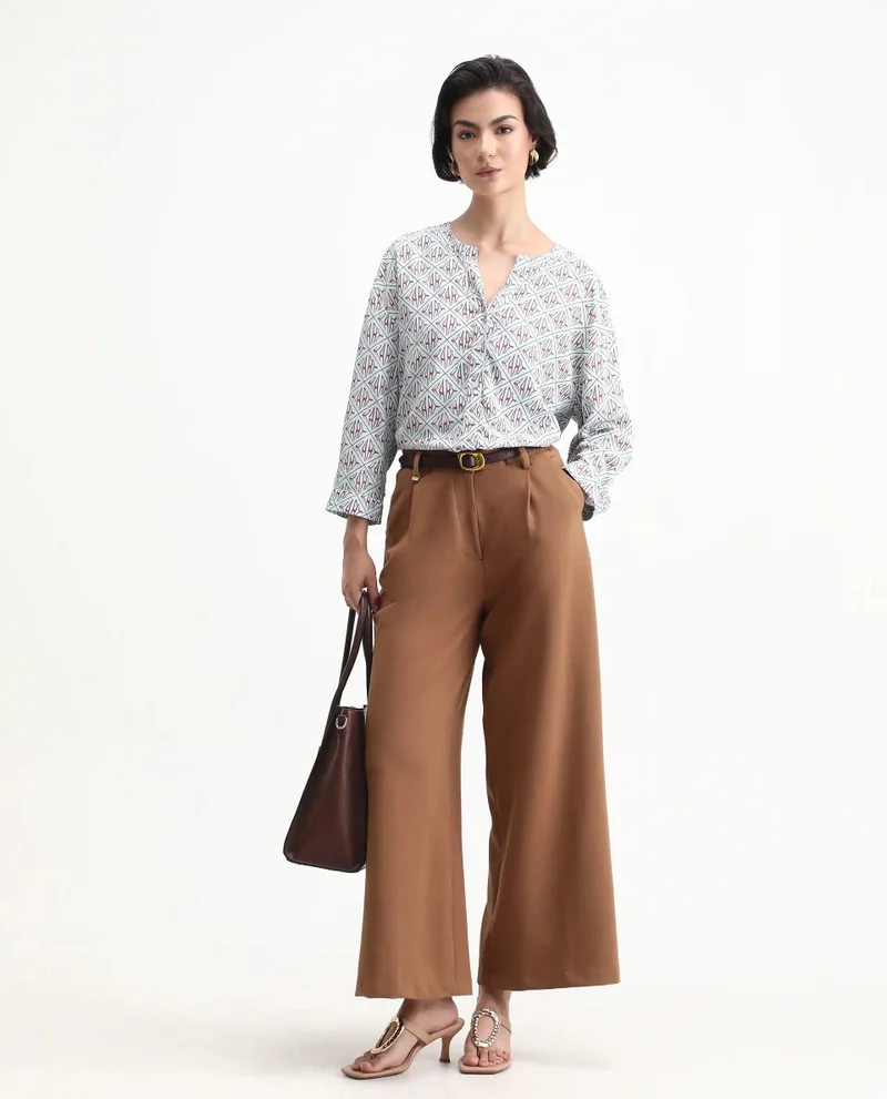 ريريزم Women's Monogram Rare Print Button Down Shirt