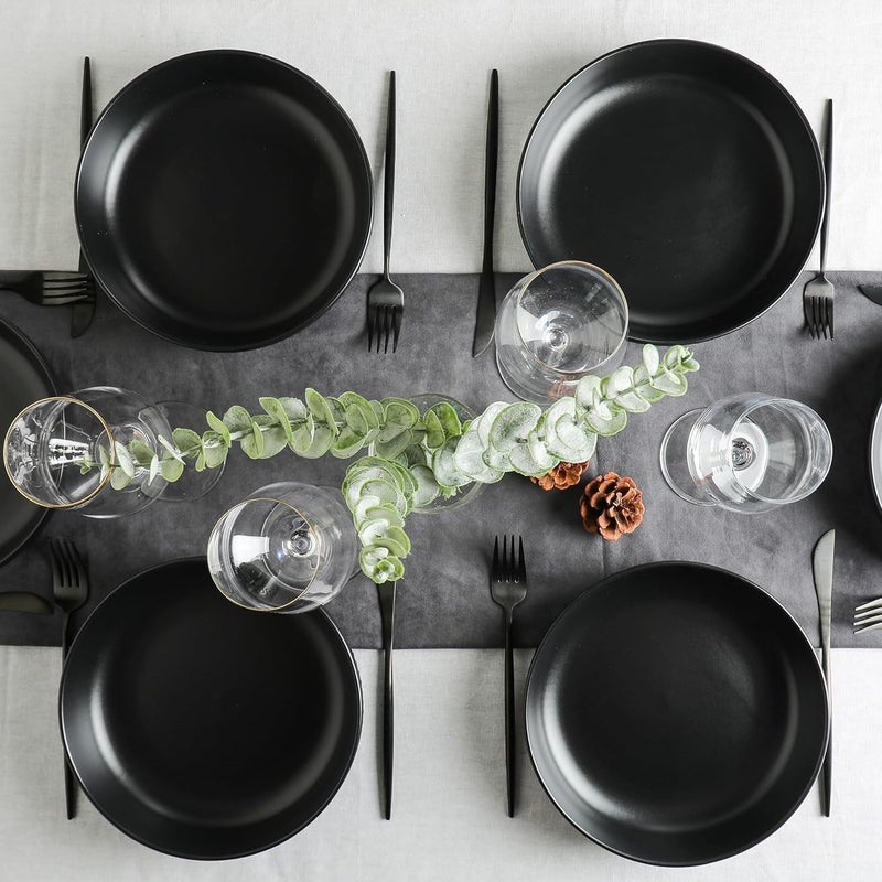 Stone lain Logan Stoneware Pasta Bowl Set of 4 Black - Image 5