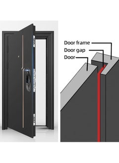 RATSAW Security Door Sealing Strip, 6 M Brown Door Weather Stripping Door Frame Strip Self-Adhesive Rubber Door Insulation Strip Door Soundproof D Shape Weather Strips for Door Gap Blocker  - Image 3