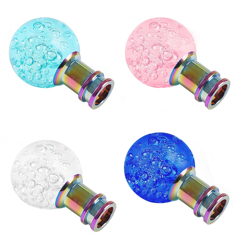Pink Round Ball Shift Knob: Premium Durable Acrylic, Ergonomic Comfortable Smooth Shift - Stylish Unique Crystal Bubble Gear Shifter for Most Cars And Car Decor Enthusiasts - Image 3