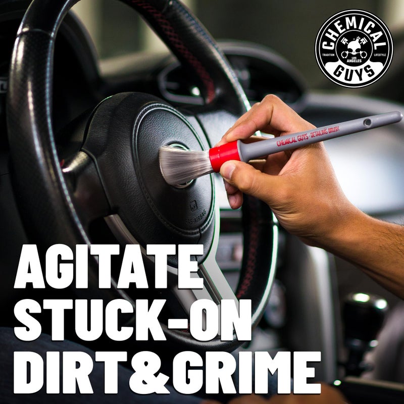 Chemical Guys All in the Details Interior Detailing Brush Set - 3-Piece Soft & Durable Car Detailing Brushes for Vents, Consoles, Buttons, Trim & Hard-to-Reach Areas in Cars, Trucks, SUVs & RVs - Image 3
