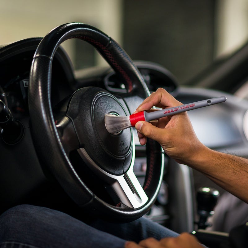 Chemical Guys All in the Details Interior Detailing Brush Set - 3-Piece Soft & Durable Car Detailing Brushes for Vents, Consoles, Buttons, Trim & Hard-to-Reach Areas in Cars, Trucks, SUVs & RVs - Image 5