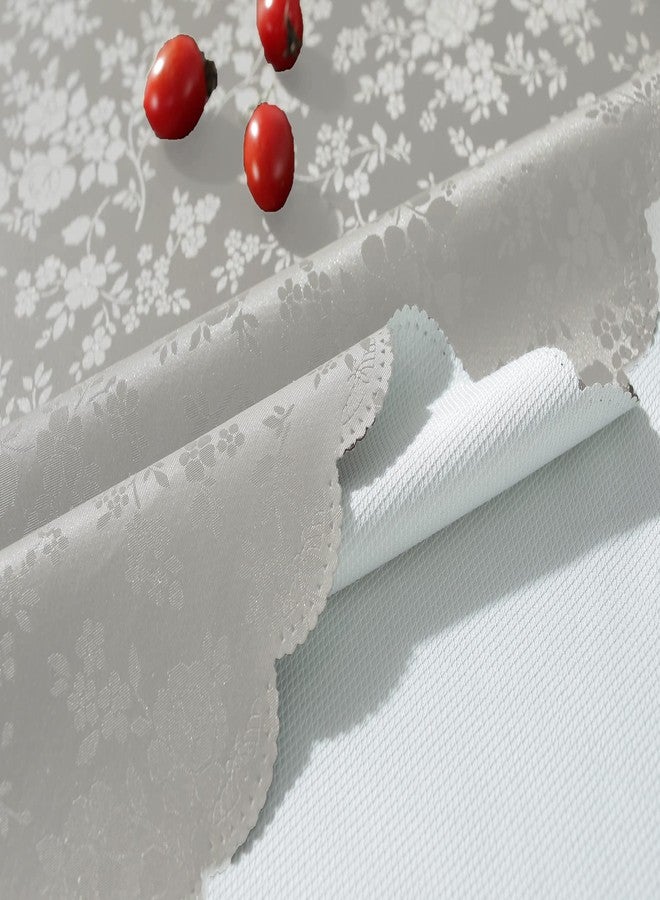 Jeloris Waterproof Vinyl Tablecloth, Rectangle Heavy Plastic Tablecloth, Wipeable Spillproof Oil-Proof Vinyl Table Cover for Kitchen Dining Room (Ivory, 60" x 84") - Image 3