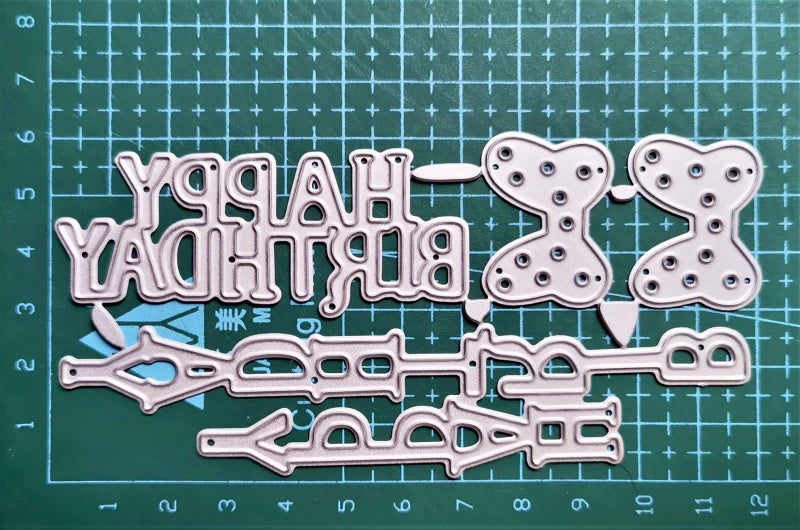 ZbFwmx Letter Happy Birthday Thank You Mr&Mrs Best Wishes Happy Anniversary Heart Metal Cutting Dies Stencil DIY Scrapbooking Embossing Tool DIY Paper Cards Album Decoration (Happy Birthday) - Image 4
