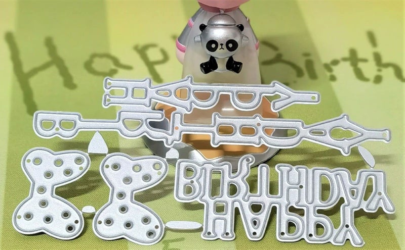 ZbFwmx Letter Happy Birthday Thank You Mr&Mrs Best Wishes Happy Anniversary Heart Metal Cutting Dies Stencil DIY Scrapbooking Embossing Tool DIY Paper Cards Album Decoration (Happy Birthday) - Image 2