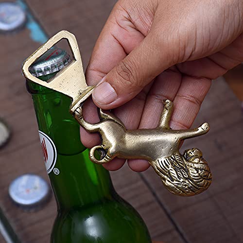 Indian-Shelf Jungle Lion Beer Bottle Openers | Gold Bottle Can Opener | Brass Bottle Opener | Bar Décor Items | Bar Box | Wine Gift Set - Image 1