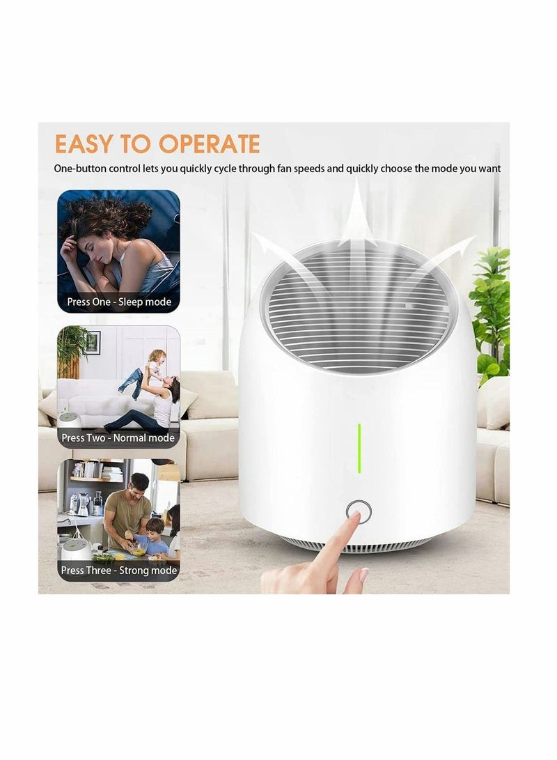 HEPA Air Purifiers for Bedroom, Portable Air Purifier with H13 True HEPA Air Filter for Home Office, USB Quiet Desktop Small Air Cleaner, 3 Modes for Removing Dust Pet Dander Smoke Odor - Image 4