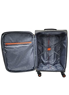 Track Softside 3 Piece Luggage Trolley Set Expandable & 4 Double Wheels With TSA Lock  - Image 5
