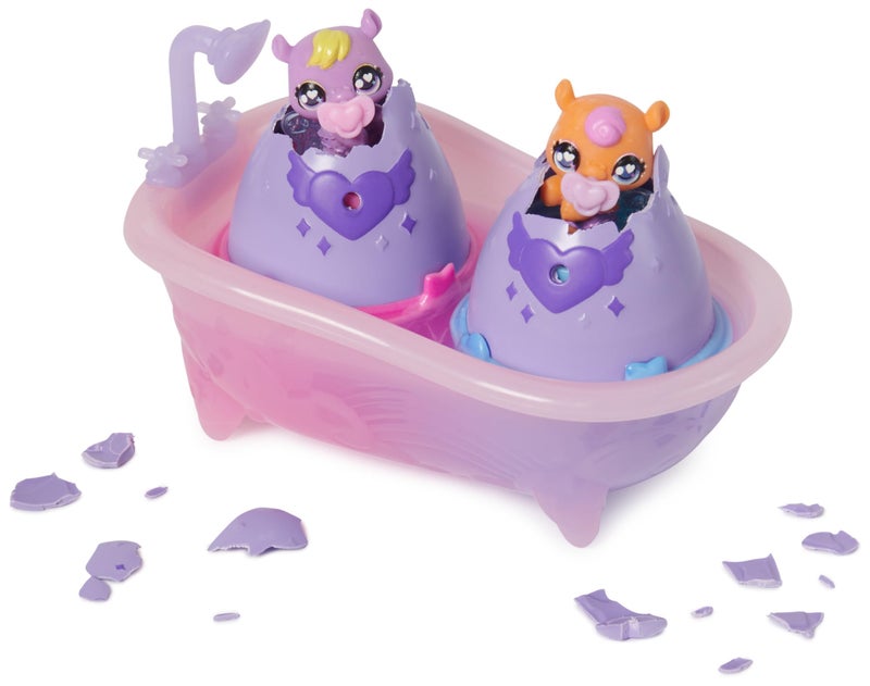 Hatchimals Alive, Make a Splash Playset with 15 Accessories, Bathtub, 2 Color-Change Mini Figures in Self-Hatching Eggs, Kids Toys for Girls and Boys - Image 1